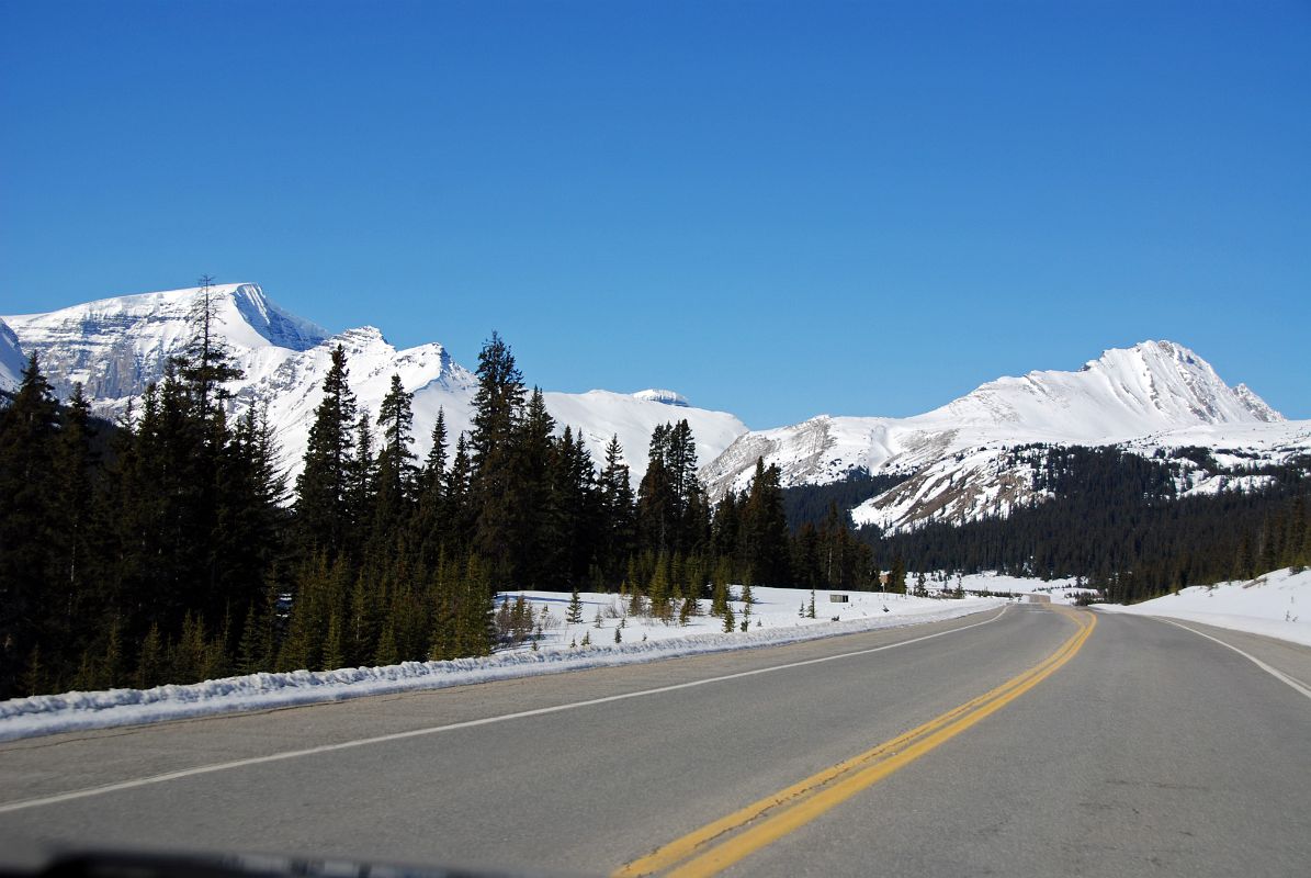 08 Mount Kitchener and Mount K2, Wilcox Peak From Just Before Columbia Icefields On Icefields Parkway